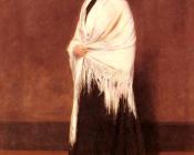 威廉梅里特查斯 - Portrait Of Mrs C SHAWL